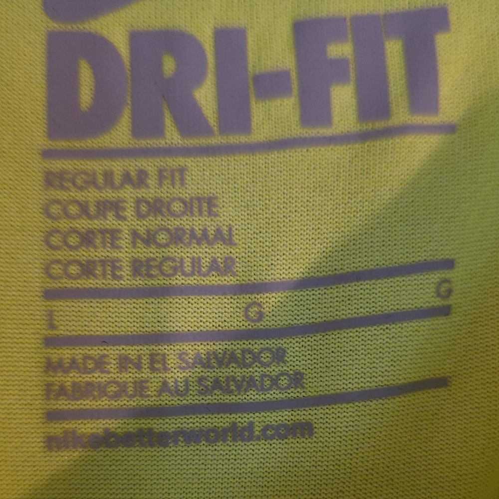 Nike Purple (M) and Neon Yellow (L)‎ Dri-FIT Shirts - Picture 5 of 7